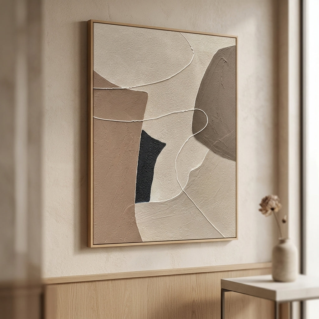 Neutrale Formen Handgemalt Gemälde