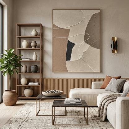 Neutrale Formen Handgemalt Gemälde