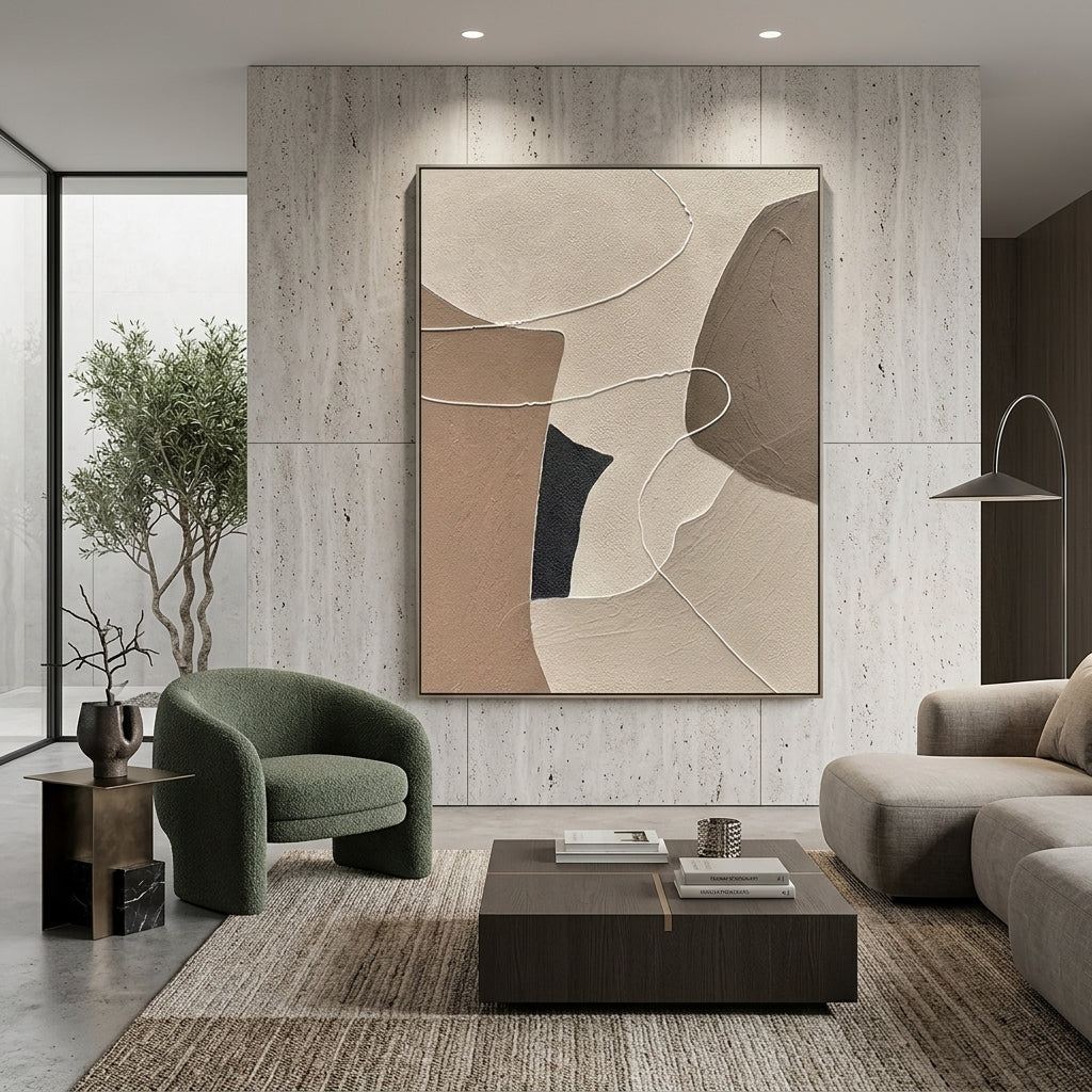 Neutrale Formen Handgemalt Gemälde