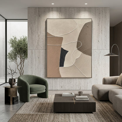 Neutrale Formen Handgemalt Gemälde