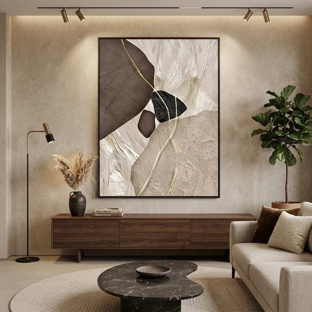 Abstrakte Eleganz Handgemalt Gemälde