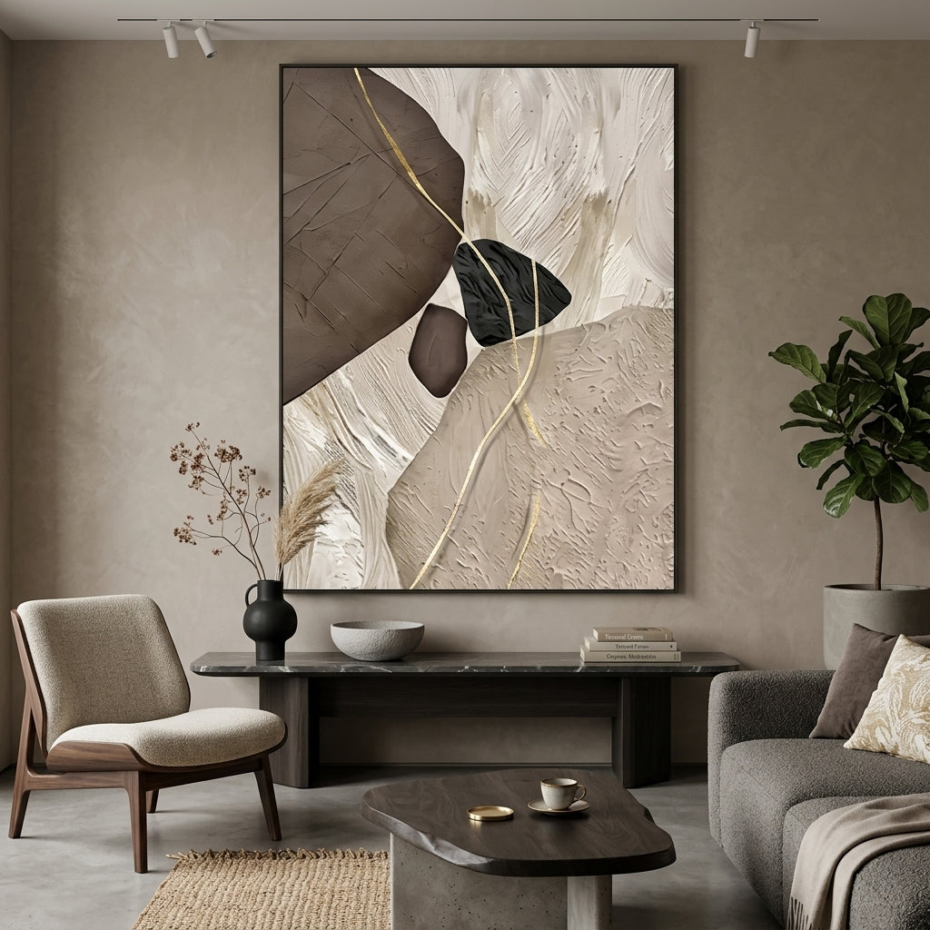 Abstrakte Eleganz Handgemalt Gemälde
