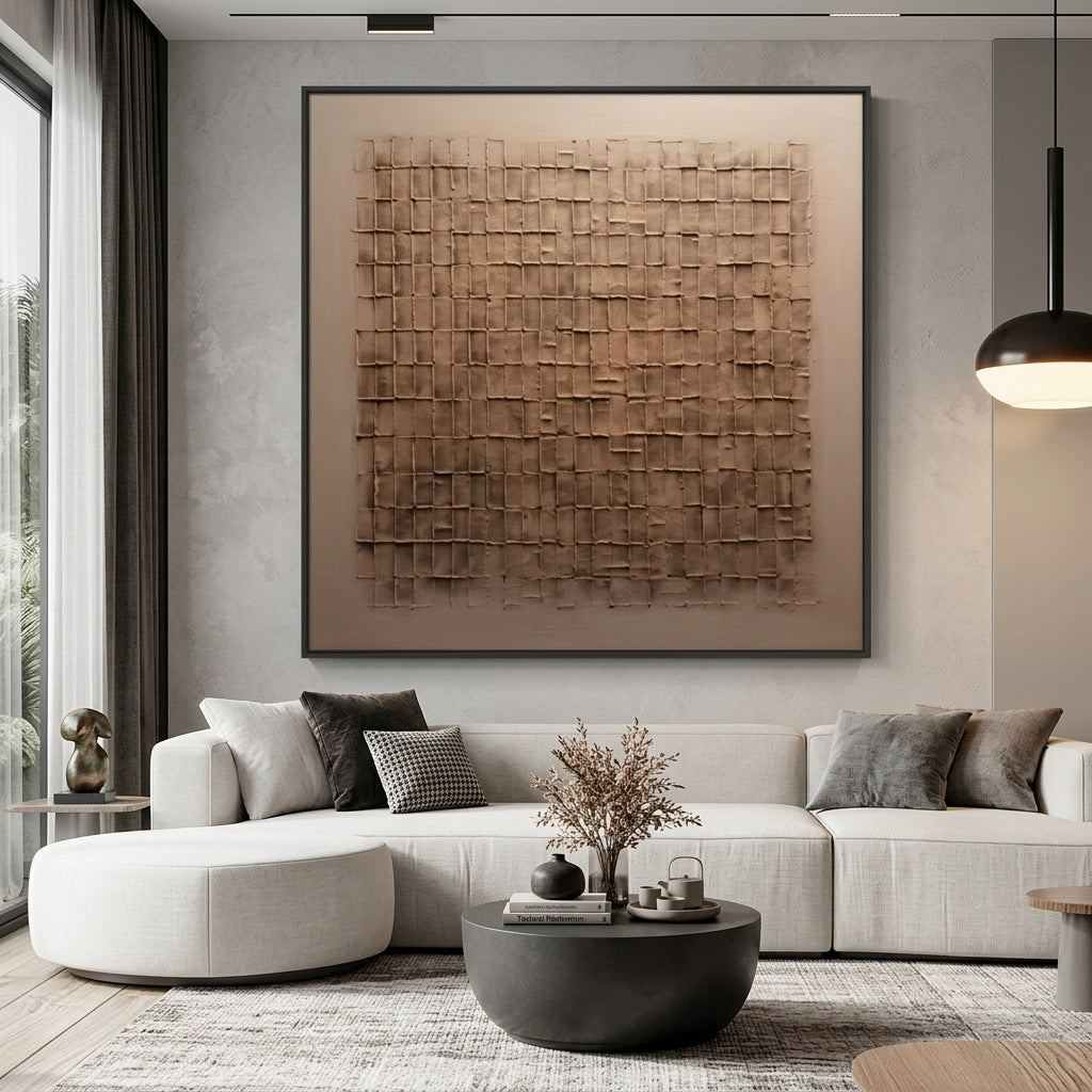 Strukturierte Raffinesse Handgemalt Gemälde