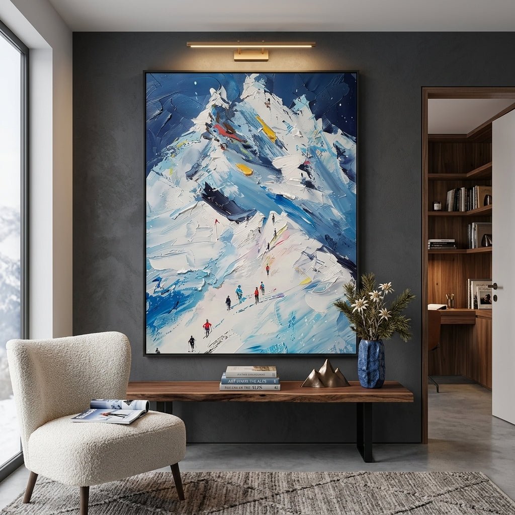 Alpines Abenteuer Handgemalt Gemälde - Norea