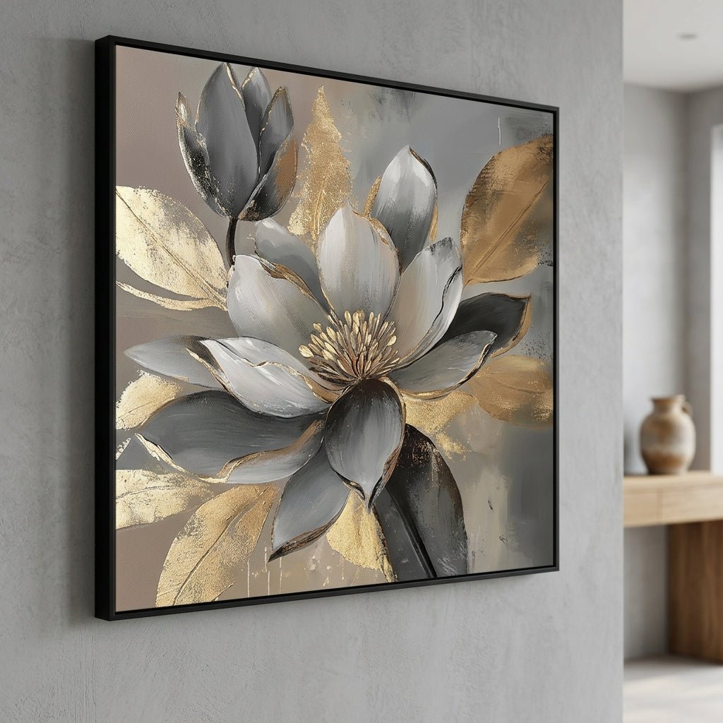 Goldene Blüte Handgemalt Gemälde - Norea