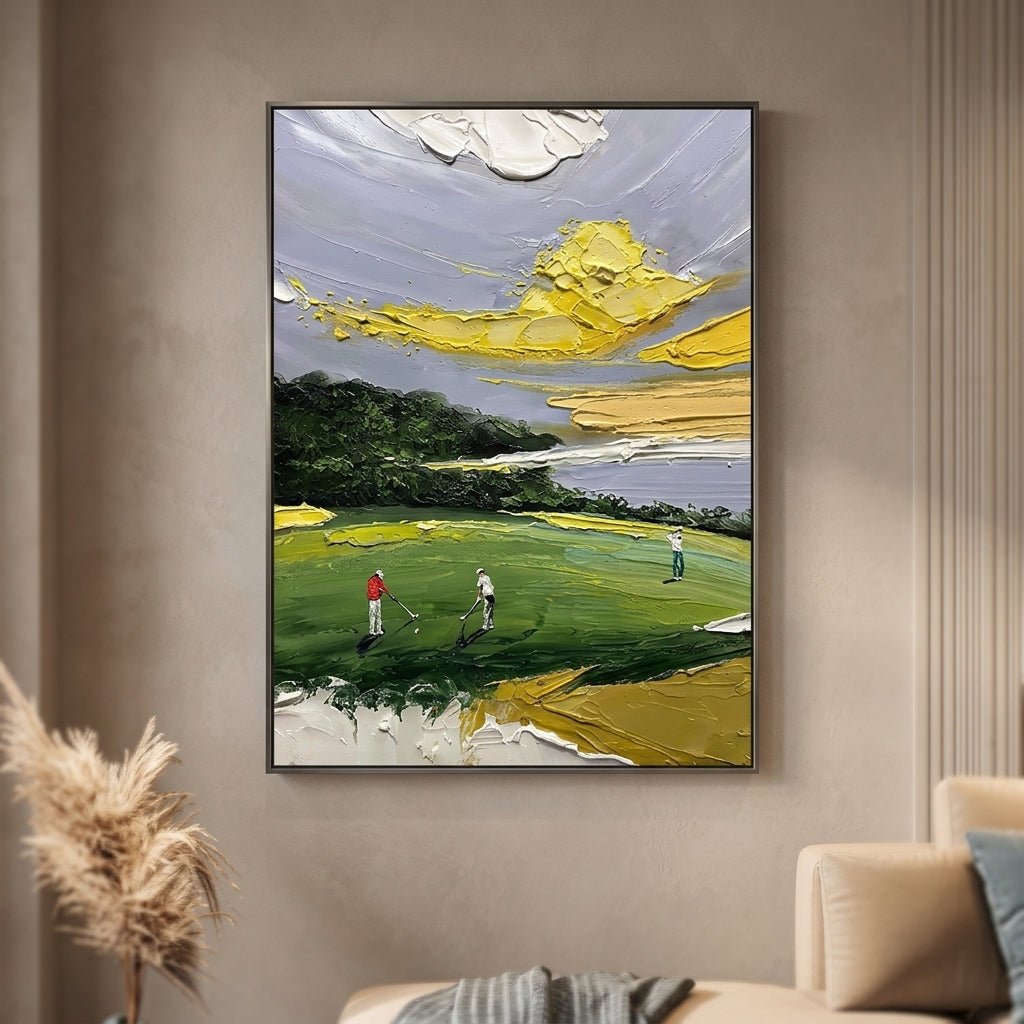 Golfplatz Himmel Handgemalt Gemälde - Norea