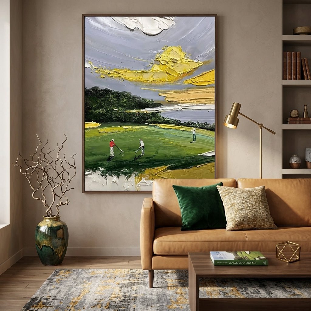 Golfplatz Himmel Handgemalt Gemälde - Norea