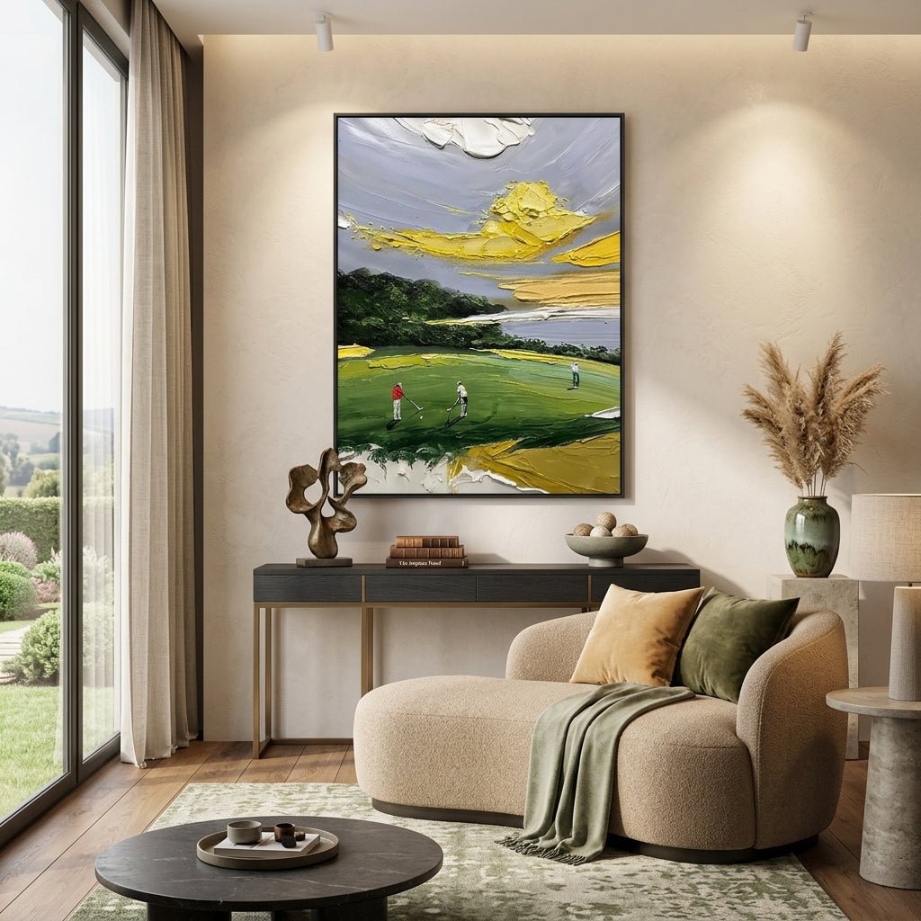 Golfplatz Himmel Handgemalt Gemälde - Norea