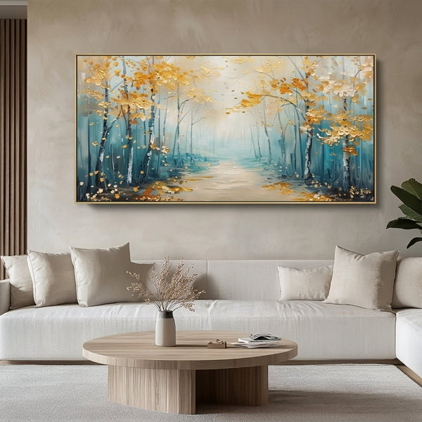 Herbstwald Perspektive Handgemalt Gemälde - Norea