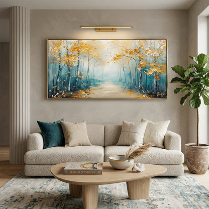 Herbstwald Perspektive Handgemalt Gemälde - Norea