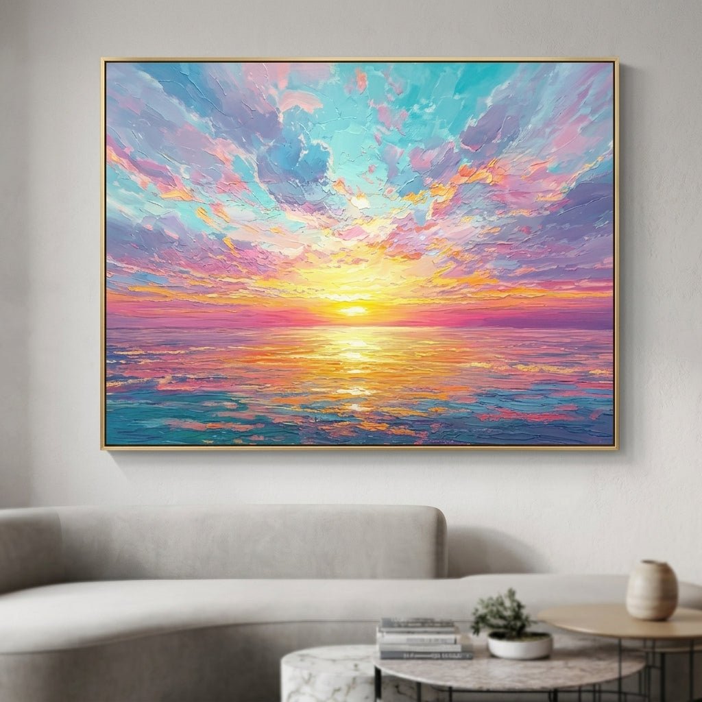 Himmelfeuer Sonnenuntergang Handgemalt Gemälde - Norea