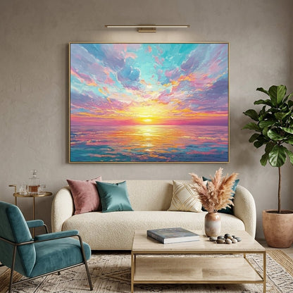 Himmelfeuer Sonnenuntergang Handgemalt Gemälde - Norea