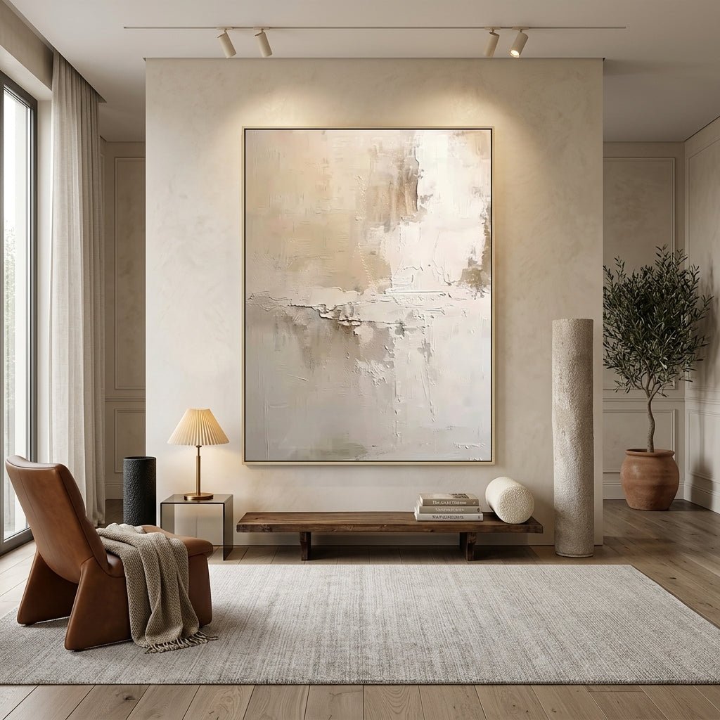 Minimalistische Eleganz Handgemalt Gemälde - Norea