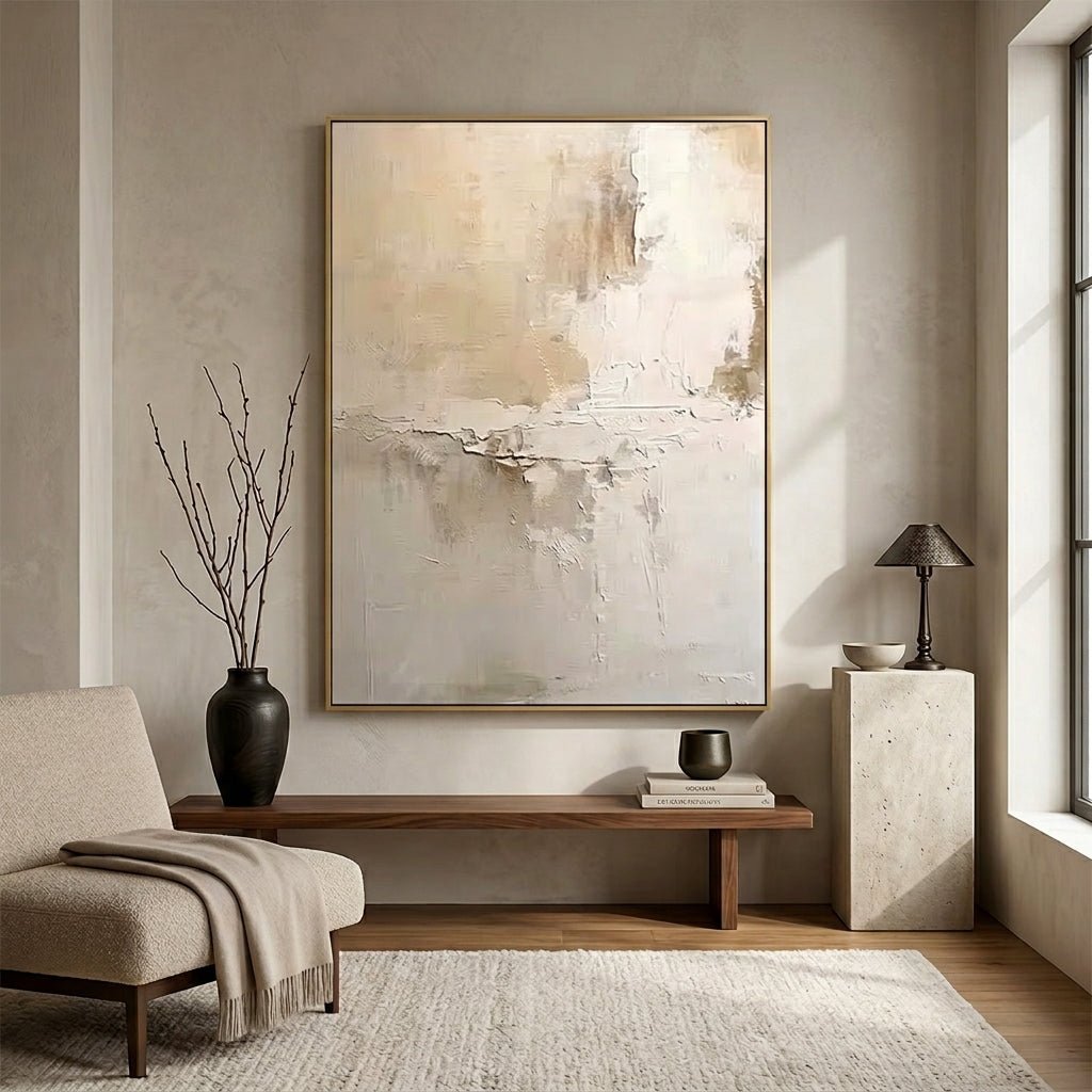 Minimalistische Eleganz Handgemalt Gemälde - Norea