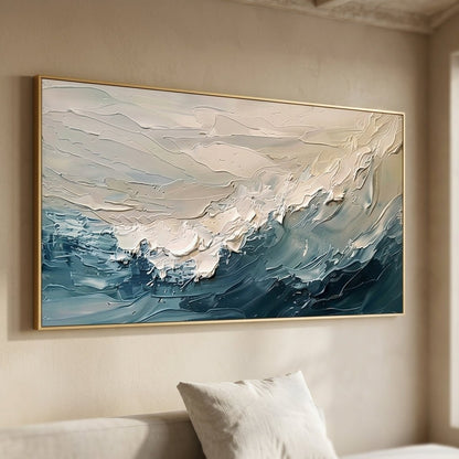 Ozeanische Wellen Handgemalt Gemälde - Norea