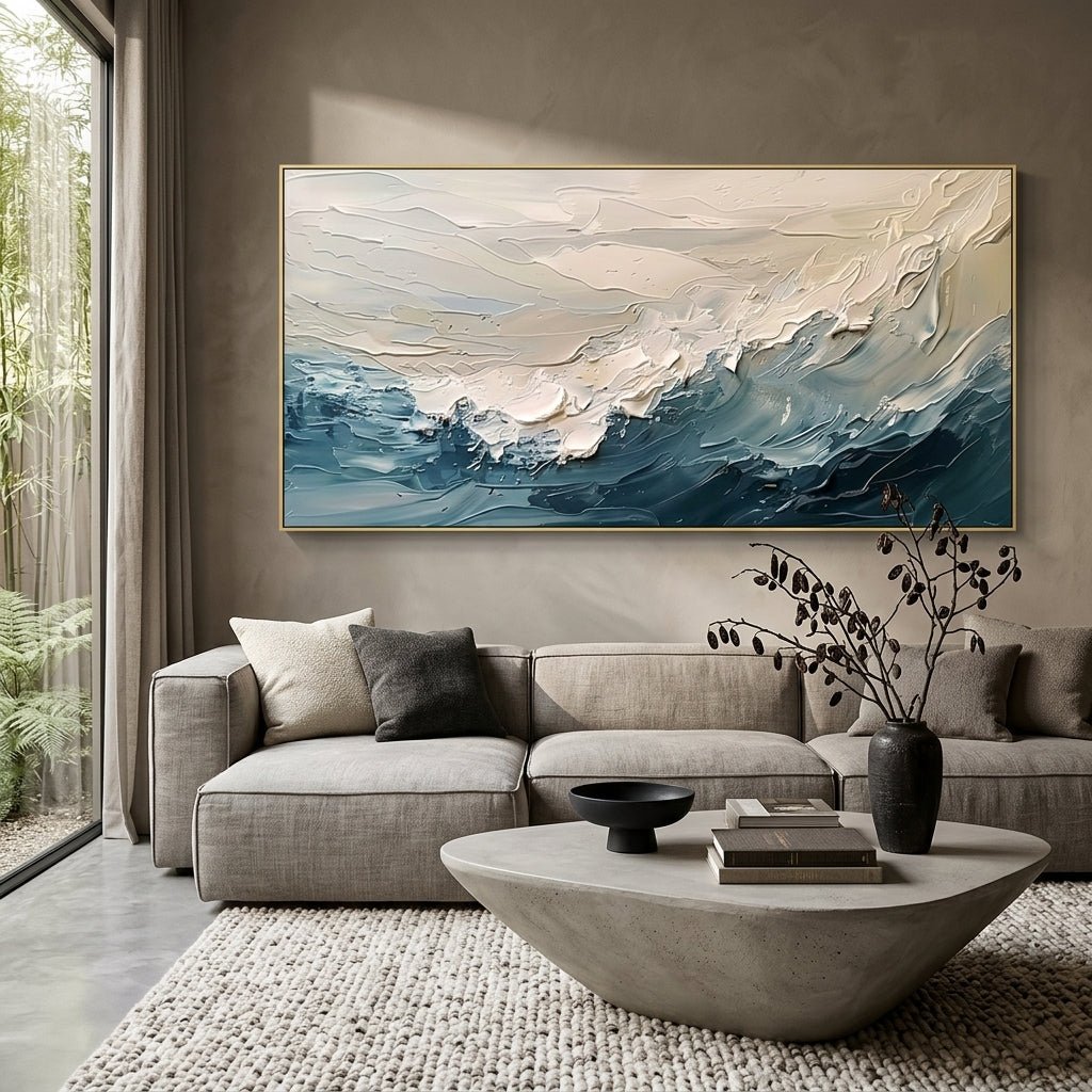 Ozeanische Wellen Handgemalt Gemälde - Norea