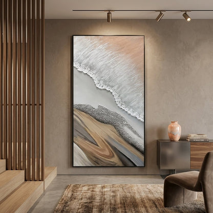 Strand Welle Luftaufnahme Handgemalt Gemälde - Norea