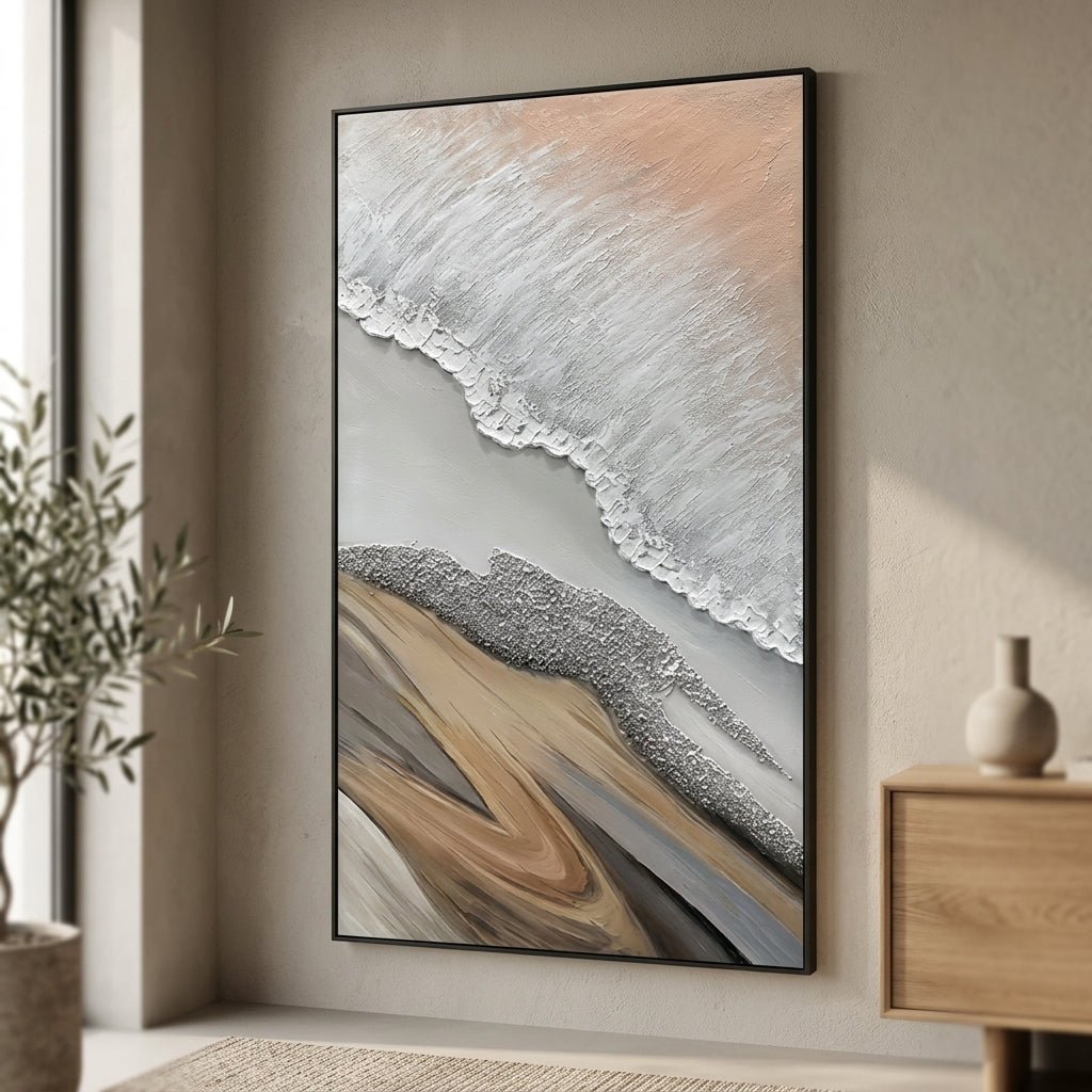 Strand Welle Luftaufnahme Handgemalt Gemälde - Norea