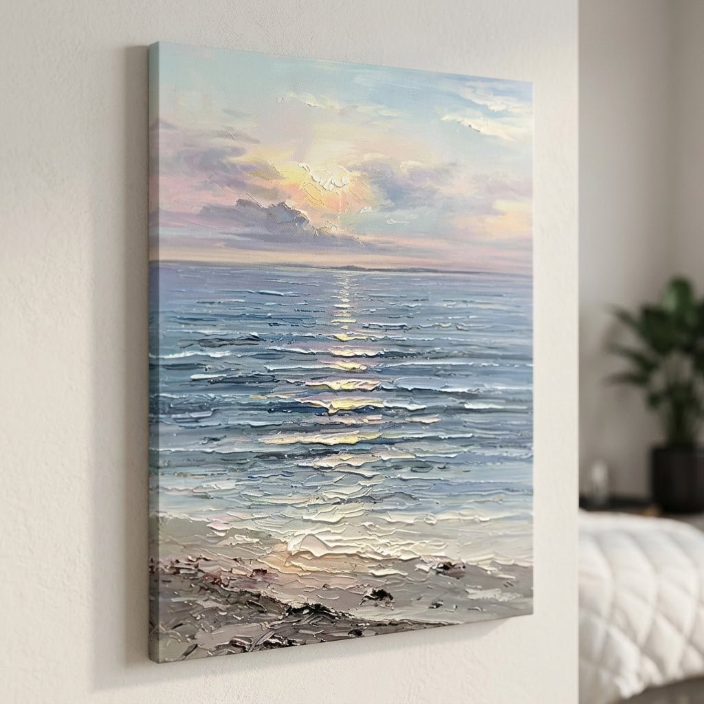 Strandsonnenuntergang Pastel Handgemalt Gemälde - Norea
