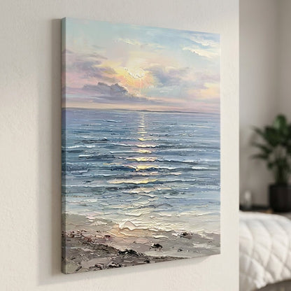 Strandsonnenuntergang Pastel Handgemalt Gemälde - Norea