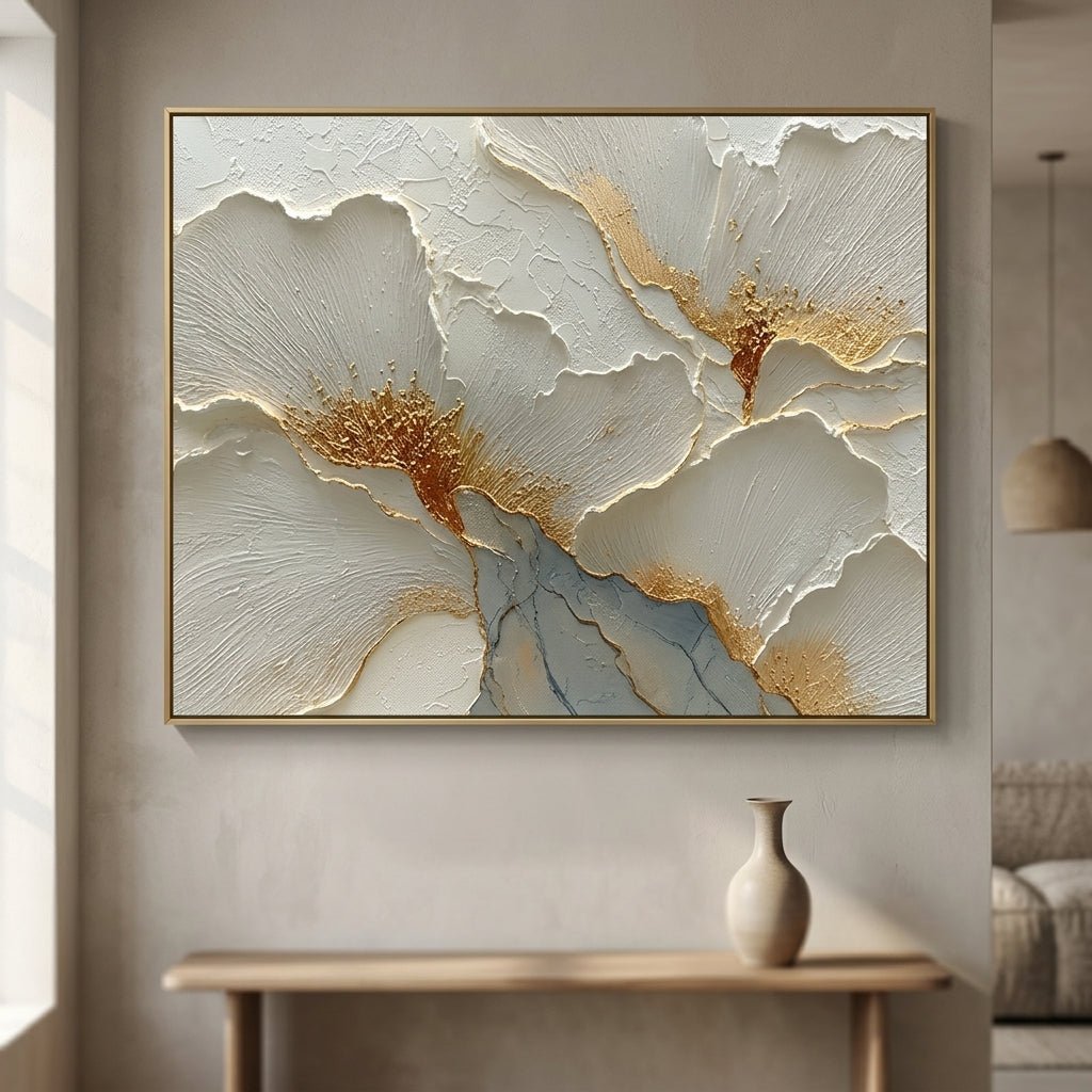 Strukturierte Blüte Handgemalt Gemälde - Norea