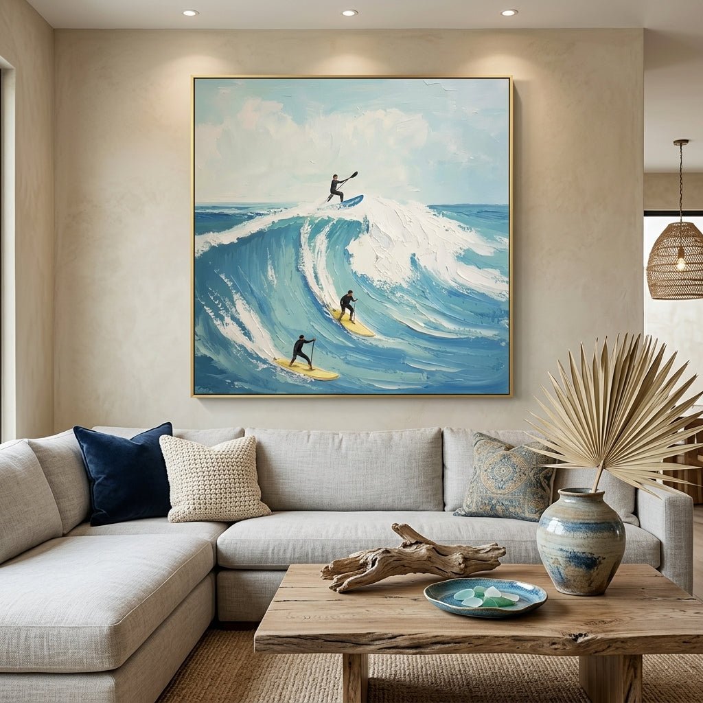 Surfwellen Abenteuer Handgemalt Gemälde - Norea