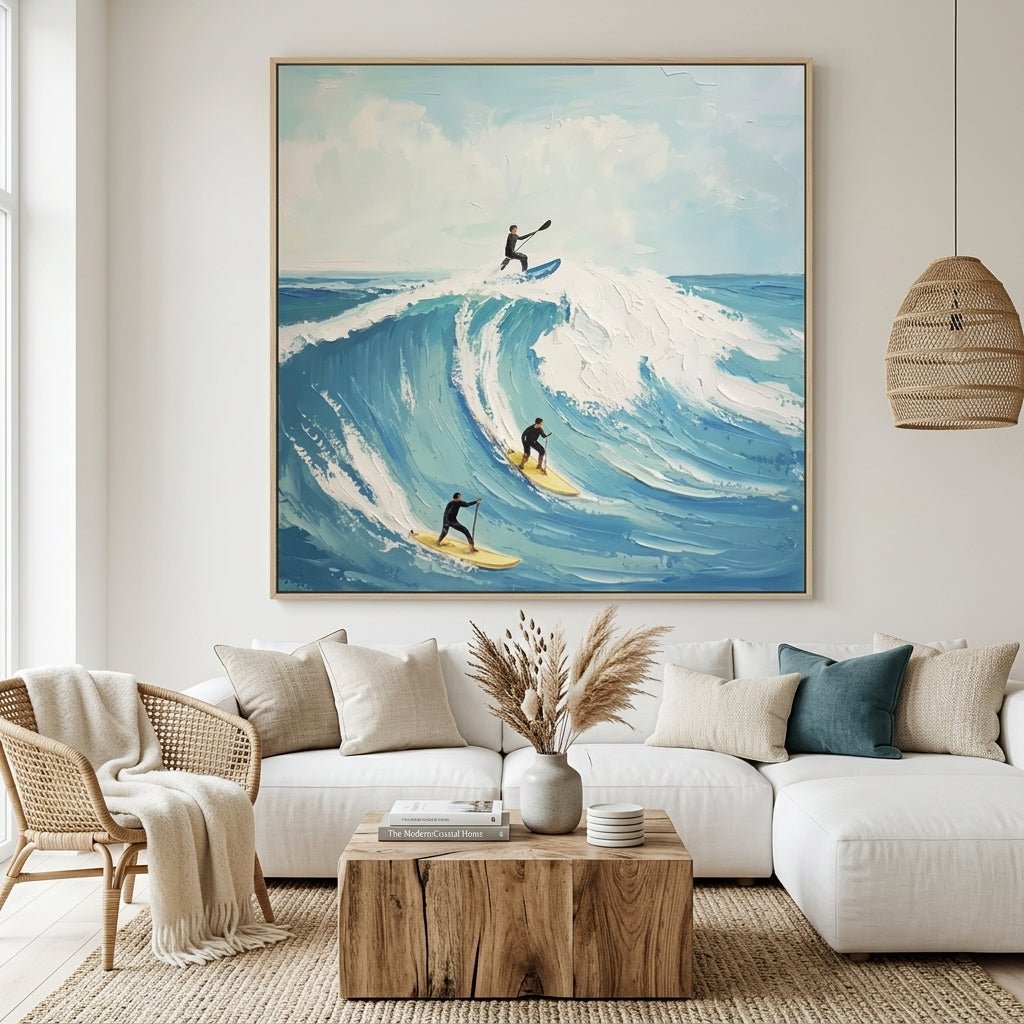 Surfwellen Abenteuer Handgemalt Gemälde - Norea
