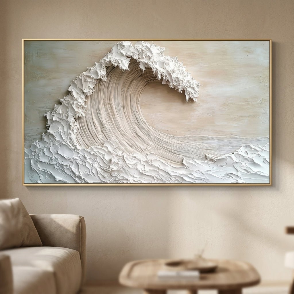 Texturierte Welle Handgemalt Gemälde - Norea